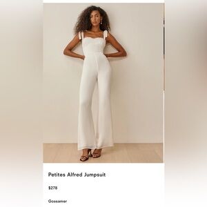 Reformation Cream Wide Leg Jumpsuit